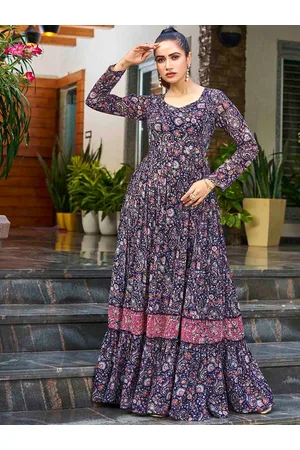 CHANSI Floral-Printed Gown Maxi Dress
