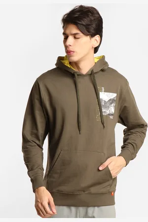 Wildcraft Men Olive Green Hooded Sweatshirt