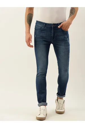 Invictus Men Blue Regular Fit Mid-Rise Clean Look Jeans