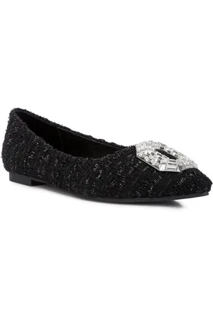 London Rag Jewel Buckle Party Embellished Ballerinas
