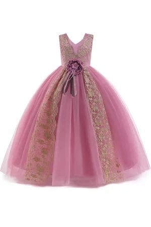 Stylecast Girls Floral Embroidered Gown Maxi Dress