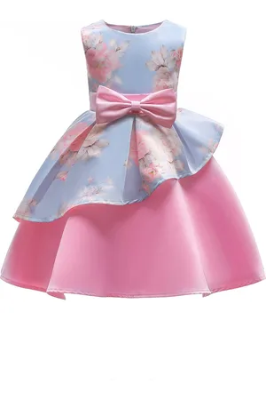 Stylecast Girls Floral Print Sleeveless Bow Fit & Flare Dress