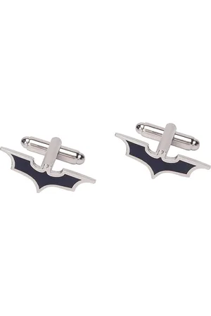 The Tie Hub Silver-Toned & Black Quirky Cufflinks
