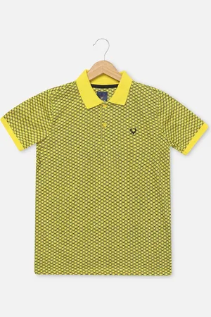 Allen Solly Boys Geometric Printed Polo Collar Pure Cotton T-shirt