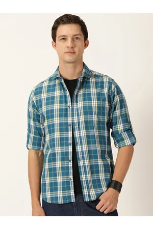 Moda Rapido Classic Slim Fit Tartan Checked Pure Cotton Casual Shirt