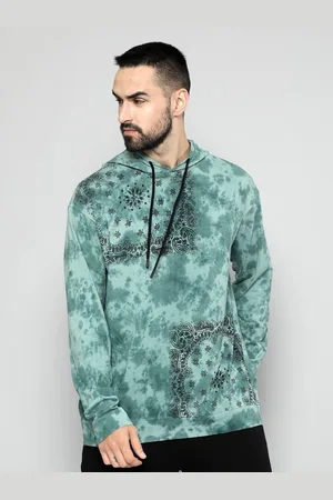 Maniac Tie & Dyed Hooded Cotton Slim Fit T-Shirt