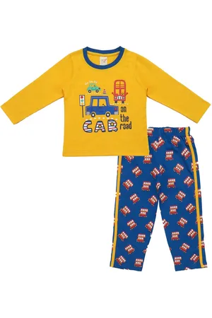 Clothe Funn Boys Printed T-shirt & Trousers