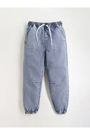 Cherry Crumble Kids Heavy Fade Stretchable Clean Look Jogger Jeans