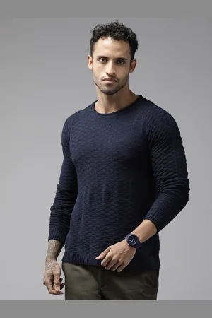 Blackberrys Geometric Self Design Acrylic Pullover