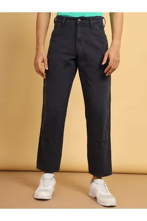 Wrangler Men Relaxed Fit Low-Rise Clean Look Cotton Jeans