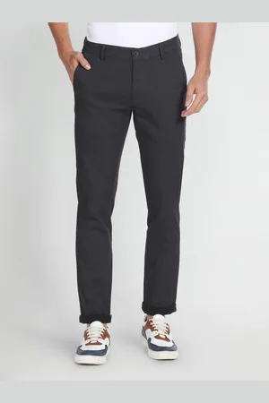Arrow Men Printed Slim Fit Low-Rise Chinos Trousers