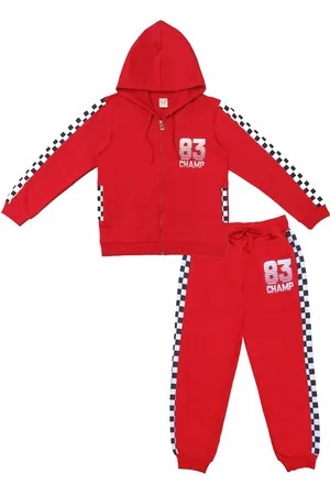 Clothe Funn Boys Colourblocked Hooded Tracksuit
