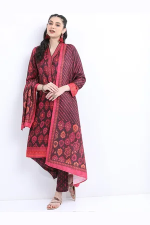 Ketch Ethnic Motifs Printed Kurta With Trousers & Dupatta
