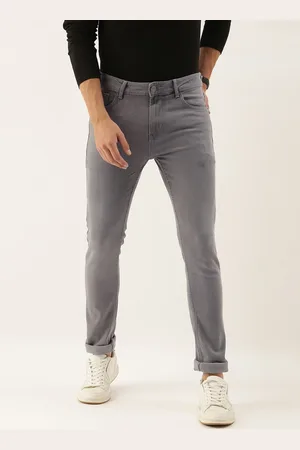 Invictus Men Grey Skinny Fit Light Fade Stretchable Jeans