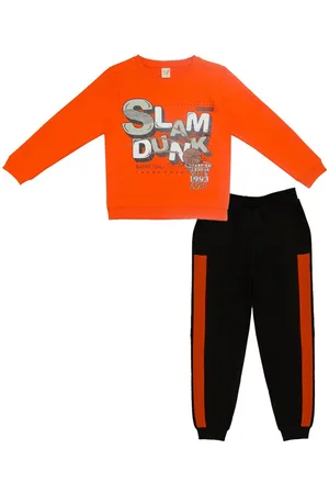 Clothe Funn Boys Typographic Printed Pure Cotton T-shirt With Pyjamas