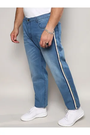 Instafab Men Low Distress Jean Relaxed Fit Light Fade Stretchable Cotton Jeans