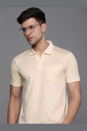 Louis Philippe Men Polo Collar Pure Cotton T-shirt