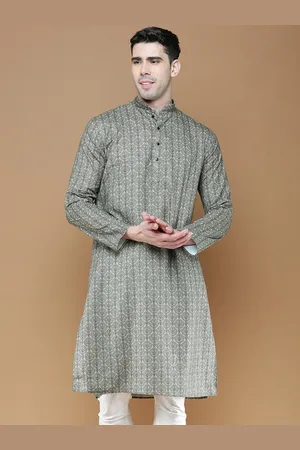 Sanwara Ethnic Motifs Printed Mandarin Collar Cotton Kurta