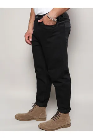 Instafab Men Jean Relaxed Fit Clean Look Rolled Hem Cotton Jeans