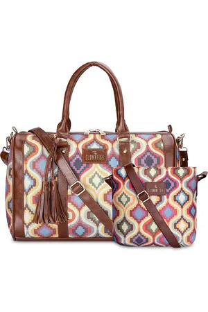 THE CLOWNFISH Lorna & Aahna Set Of 2 Printed Leather Water-Proof Sling Bag & Handheld Bag