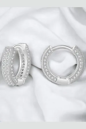 Designs & You Silver-Plated Circular Hoop Earrings