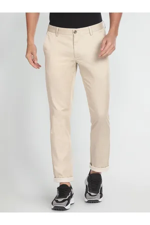 Arrow Men Geometric Printed Original Slim Fit Low-Rise Casual Trousers