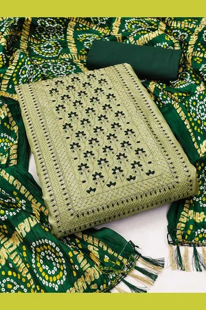 MANVAA Ethnic Motifs Embroidered Sequinned Unstitched Dress Material