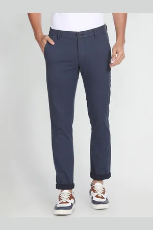 Arrow Men Micro or Ditsy Printed Original Slim Fit Low-Rise Casual Trousers