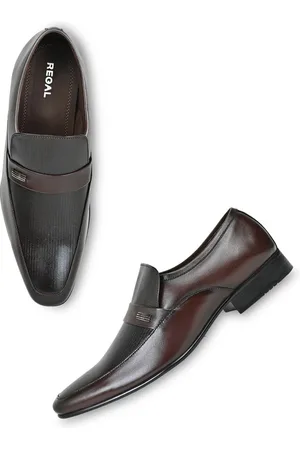 Regal Men Textured Leather Formal Slip-On Shoes