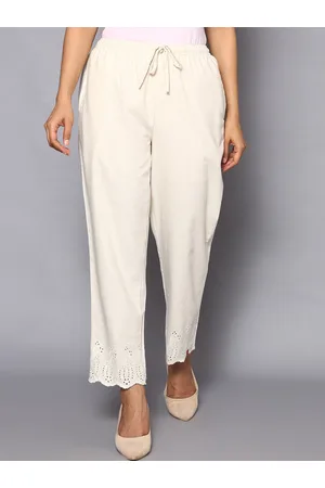 Biba Women Relaxed Mid-Rise Organic Cotton Trousers