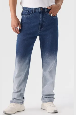 The Souled Store Men Straight Fit Heavy Fade Clean Look Stretchable Jeans