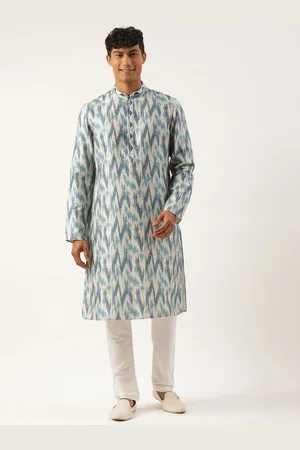 TheEthnic.Co Ikat Dyed Kurta With Trousers