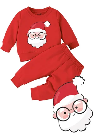 Minicult Kids Santa Printed T-shirt with Pyjamas