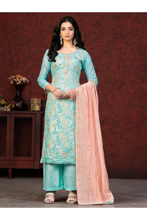 Kalini Ethnic Motifs Woven Design Beads Detail Banarasi Jacquard Unstitched Dress Material