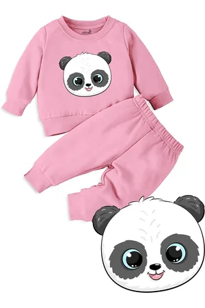 Minicult Kids Panda Printed T-shirt with Pyjamas