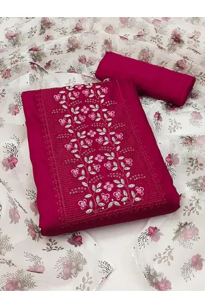 Kalini Ethnic Motifs Embroidered Thread Work Detailed Unstitched Dress Material