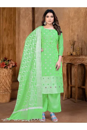 Kalini Ethnic Motifs Woven Design Zari Unstitched Dress Material