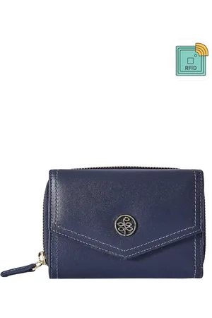 Eske Women Leather Zip Detail Zip Around Wallet
