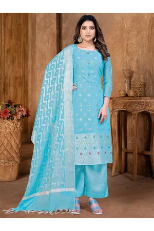 Kalini Ethnic Motifs Woven Design Zari Unstitched Dress Material