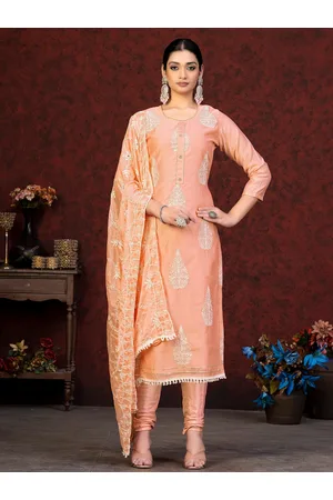 Kalini Ethnic Motifs Embroidered Sequined Unstitched Dress Material