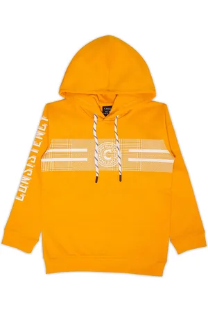 CAVIO Boys Abstract Printed Hooded Cotton Pullover Sweatshirt