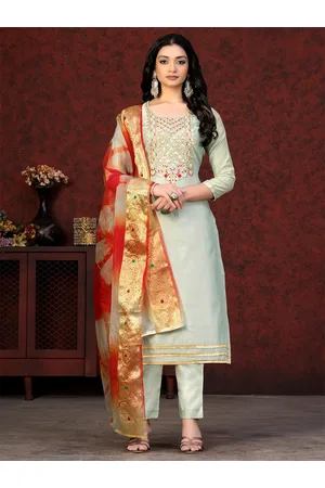 Kalini Ethnic Motifs Embroidered Unstitched Dress Material