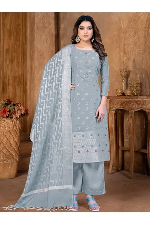 Kalini Ethnic Motifs Woven Design Gotta Patti Detailed Unstitched Dress Material