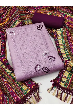 Kalini Ethnic Motifs Embroidered Sequined Unstitched Dress Material