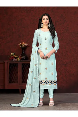Kalini Ethnic Motifs Embroidered Beads Detail Unstitched Dress Material