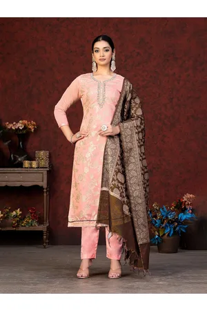 Kalini Ethnic Motifs Woven Design Beads and Stones Detail Unstitched Dress Material