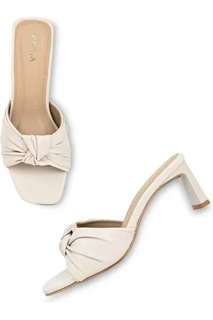 Rocia Knotted Square Toe Block Heels