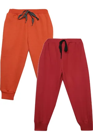 VIMAL JONNEY Kids Pack Of 2 Mid-Rise Cotton Fleece Joggers