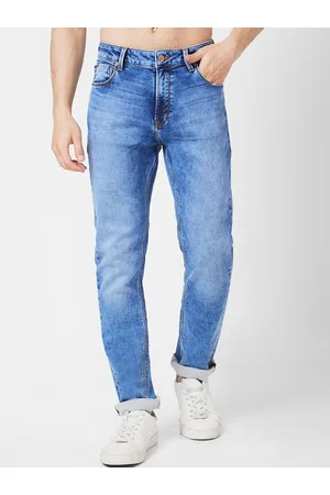 SPYKAR Men Cotton Clean look Straight Fit Heavy Fade Stretchable Jeans