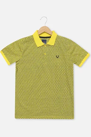 Allen Solly Boys Geometric Printed Polo Collar Pure Cotton T-shirt